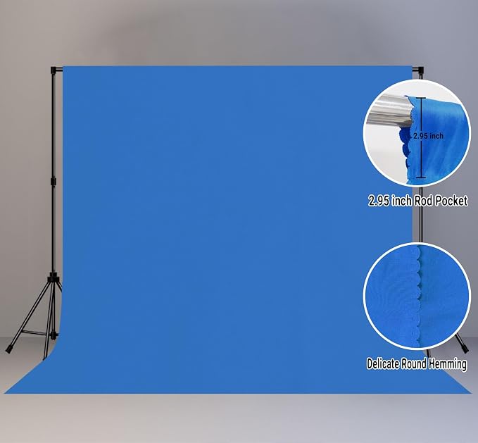 Royal Blue Photography Backdrop for Photoshoot, Fabric 10x10ft | Polyester Studio Photo Backgrounds, Non Reflective, Easy to Hang, for Portrait Shoot, Product, Party Decor, Video Creation - Image 6