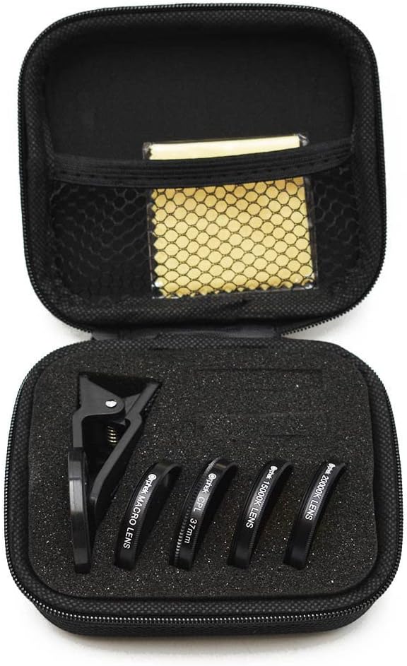 Orphek Coral Lens – Kit for All Smartphones – 4 Lens Included: Macro, CPL 37mm Polarized, 15,000k Orange, 20,000k Yellow – Universal Phone Clip – Lens Made of Glass – for Better Photography - Image 4