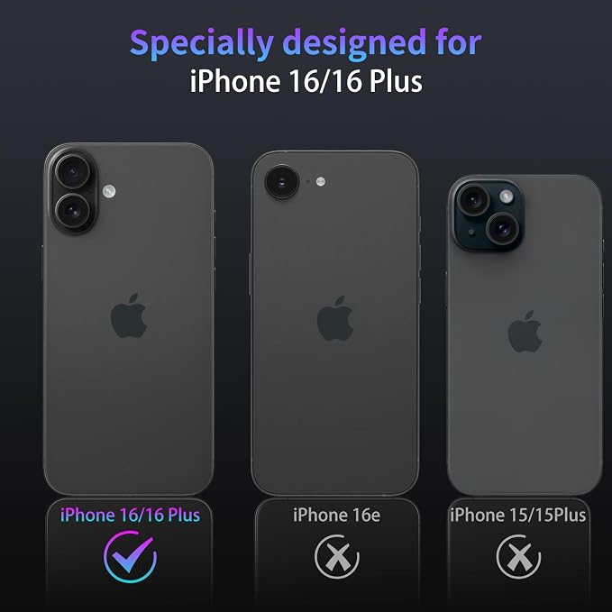 Camera Lens Protector for iPhone 16 / iPhone 16 Plus,1 Pack | Tempered Metal Glass Camera Cover, HD Clear Anti-Scratch Lens Screen Protector Film,Case Friendly,Colorful Titanium - Image 2