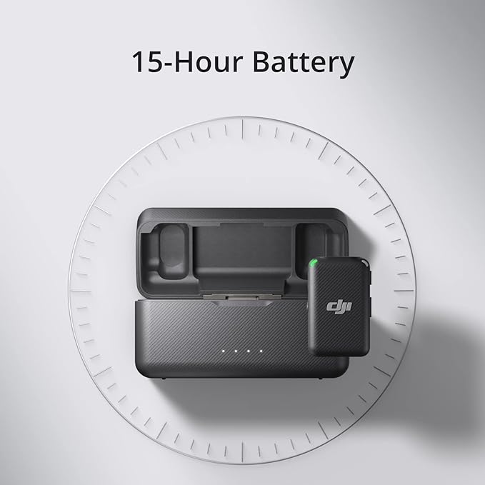 DJI Mic (2 TX + 1 RX + Charging Case), Wireless Lavalier Microphone, 250m (820 ft.) Range, 15-Hour Battery, Noise Cancellation Wireless Microphone for PC, iPhone, Record Interview, YouTube, Black | 15-Hour Battery, Easy for carrying and instant use wit... - Image 5