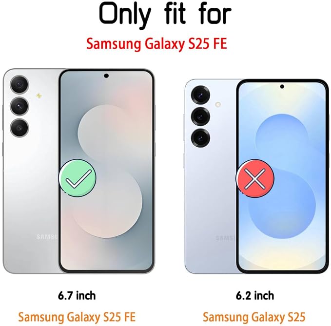 2 Pack Compatible with Samsung Galaxy S25 FE Screen Protector,with Alignment Frame,9H Tempered Glass Film,HD Clear Scratch Resistant,Bubble-Free for Samsung Galaxy S25 FE Screen Protector. - Image 2