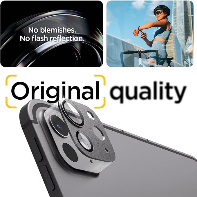Spigen Camera Lens Protector for iPad Pro 13"/11" M4, M5 (2024, 2025) | GlasTR EZ Fit Optik Metal, 9H+ Tempered glass, Scratch resistance, Auto-align tray, Case-friendly - Space Black [1 Pack] - Image 5