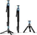 SIRUI AM-404FL Aluminum Camera Monopod with Feet, Removable Base | 74.8" Height, 26.4LB Load, 360° Panning, 4-Section, Canon, Nikon, Sony, DSLR, Mirrorless Camera by SIRUI