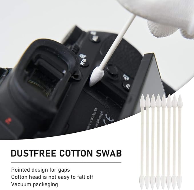 VSGO Professional Lens Cleaning Kit with Air Blower Folding Pouch Microfiber Lens Cloth Wet Wipes Lens Cleaner Metal Brush Cotton Swab Compatible for Optical Camera Lens Phone Laptop Cleaning(VS-A2E) - Image 7