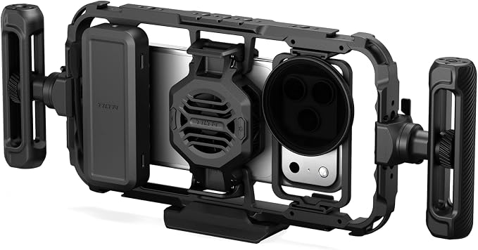 Tilta Khronos Universal Smartphone Case Ultimate Kit | USB-C Hub | Cooling System | Adjustable NATO Handle | ARCA Adapter | 58mm Variable ND Filter | 62mm Filter Tray | Filmmaking Cage | Space Gray by Tilta