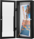 Muzilife 12.5x5 Shadow Box Wood Picture Frame, 2.16 Deep, Real Glass, Black | FSC-Wood, Magnetic Door, Linen Interior & Pins, Vertical, Horizontal Wall Hanging, Display Case Frame for Photos & Keepsakes by Muzilife
