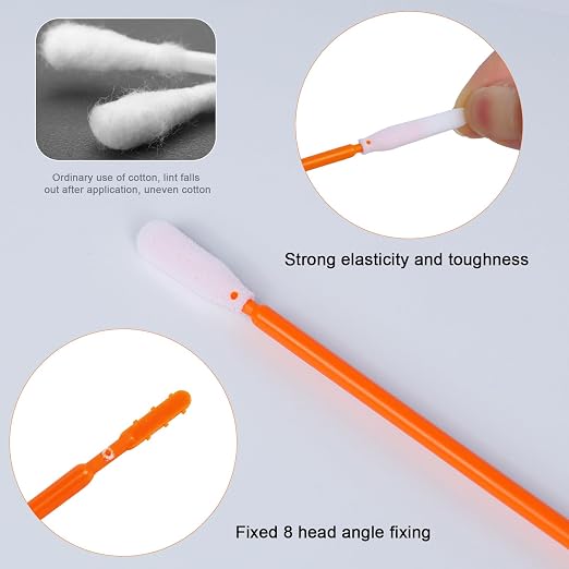 Wellgler's Foam Cleaning Swabs,6.42'' Long Sponge Swabs, Lint-Free Detailing Swabs, for Electronics, DTF Printer, Gun Cleaning and Precision Optical Maintenance 200PCS - Image 3