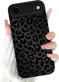 Cute Black Cheetah Print Phone Case for iPhone Air 6.5" | Aesthetic Leopard Pattern Design Cover Full Camera Lens Protective Shockproof Soft Slim TPU Funda for Men Women Girls by Unknown