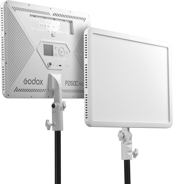 Godox P260C Pro Ultra-Thin Video Light Panel with 8800mAh Battery, APP Control 45W 4160Lux 2800-6500K CRI 98+ Dimmable Bi-Color 18" Soft Light Panel for Photography YouTube Recording Game Live Stream - Image 9