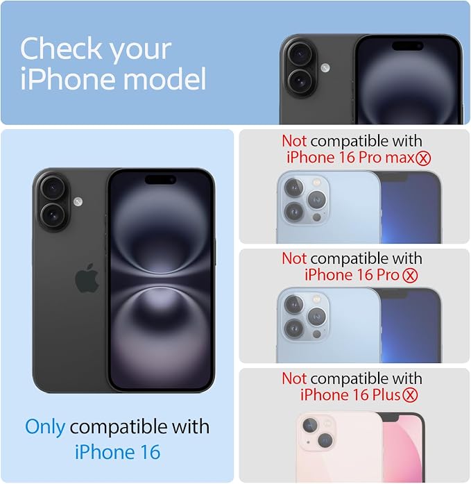 3 Pack Privacy Screen Protector for iPhone 16+3 Pack Camera Lens Protector with Tempered Glass,Touch Sensitive and Case Friendly(iP-16 - Image 2