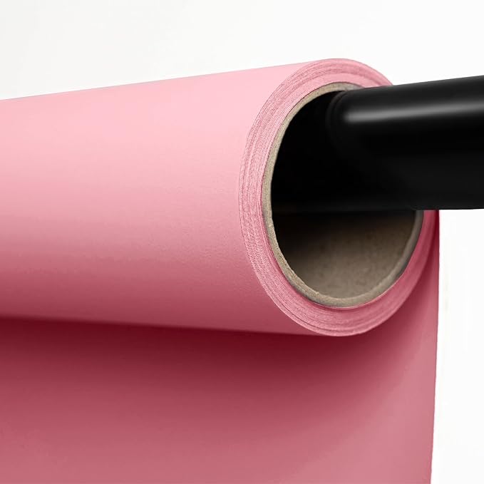 Kate Seamless Paper Backdrop for Photography Solid Pink Backdrop Paper (53''x16.4' Baby Pink) by KateBackdropforPhotography