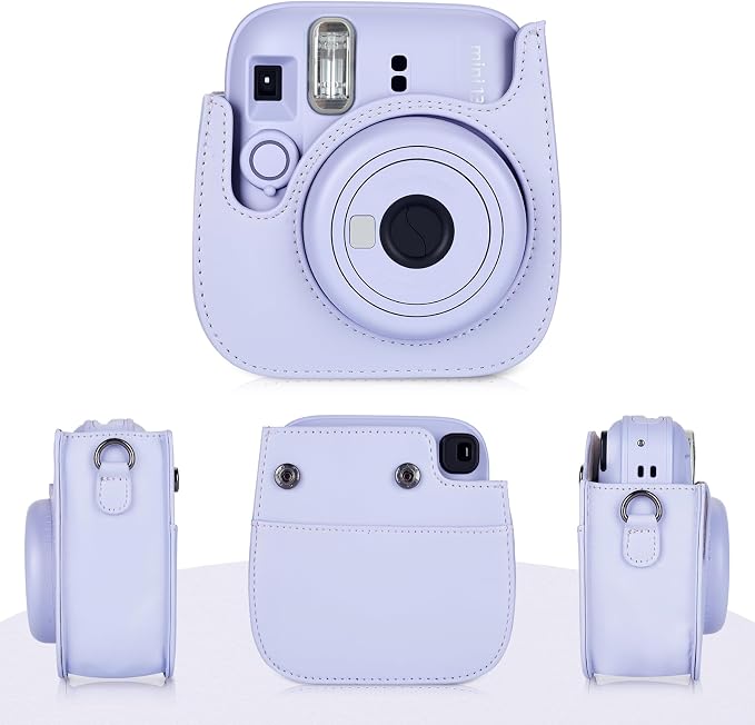 Phetium Mini 13 Camera Case for Fujifilm Instax Mini 13 12 Camera-Purple | Mini Camera Protective Case,PU Leather Bag,Photo Storage Pocket,Adjustable Shoulder Strap,Magnetic Flip - Image 2