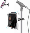 elitehood Metal iPad Holder for Mic Stand, Adjustable Tablet Holder for Mic | Aluminum iPad Mic Stand Holder for Microphone Music Stand, 360° Adjustable iPad Mount for 4.7-13" Tablets and Cell Phones by Builtyourelitelive