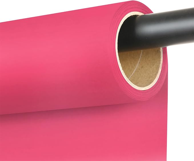 Blush Pink Seamless Paper Backdrop, Pink Photo Backdrop 53" x16.4' | Heavyweight matte backdrop paper with non-reflective surface for portraits, videos, product photos and studio photography. by Unknown
