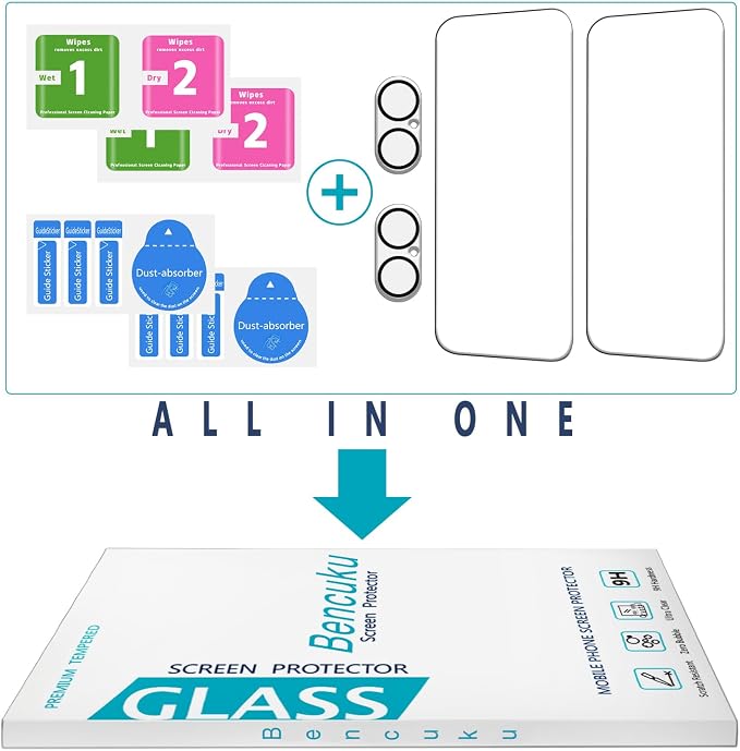 2+2 Pack Screen Protector for iPhone 16 Plus Tempered Glass | with Camera Lens Protector, 9H Hardness, Anti Scratch, Bubble Free - Image 7
