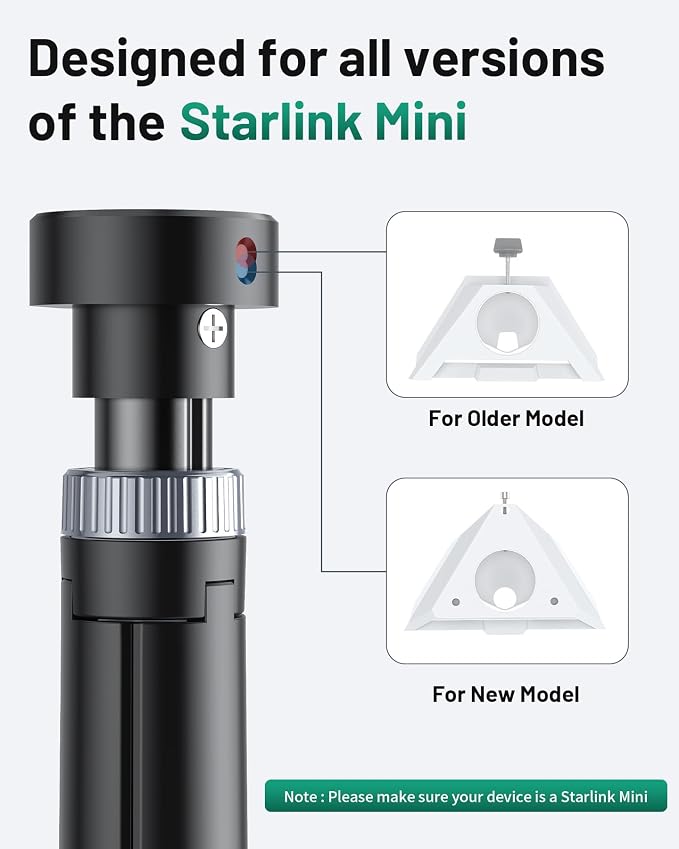 Starlink Mini Tripod Stand Mount for All Starlink Mini Models | Portable Starlink Mini Tripod Stand Mount with Aluminum Tripod Adapter for RV, Camping, Outdoor Setups - Image 2