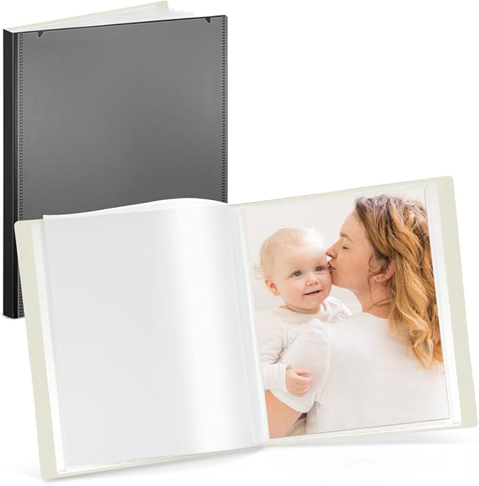 Cranbury Portfolio Binder 8x10, 48 Photos, Clear Sleeves, Black | 24 Pages Hold 48 Photos, Clear Plastic Sleeves, Customizable Front Pocket, Poly Presentation Book - Image 7