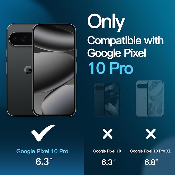 JETech Screen Protector for Google Pixel 10 Pro, 2+2 Pack | with Camera Lens Protector, HD Clear Tempered Glass, Anti-Scratch Protection, Easy Installation Tool - Image 2