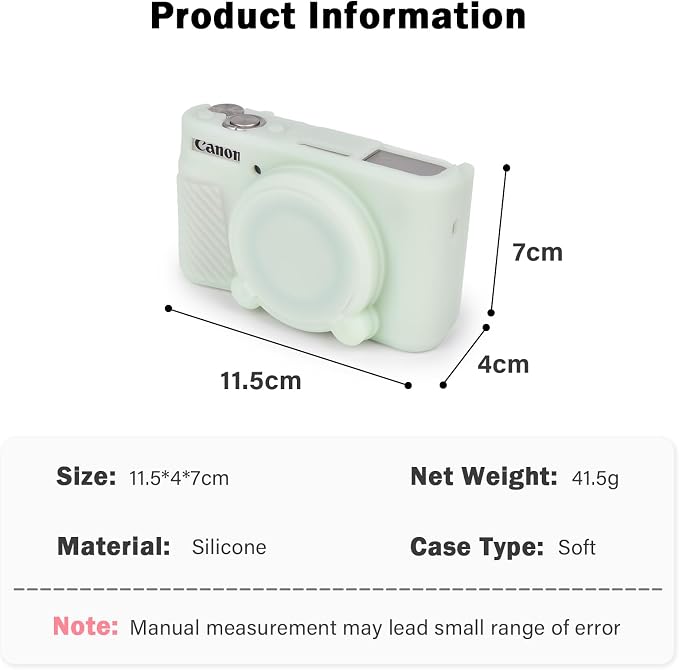 MUZIRI KINOKOO Case for Canon Powershot SX740/SX730 HS Digital Camera - Soft Protective Cover SX740 SX730 HS Camera Silicone Sleeve with Removable Lens Cover -Jelly Green - Image 7