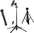 ULANZI MT85 60" Magnetic Phone Tripod for iPhone 17, Auto Open Selfie Stick | N52 Magnetic, Aluminum, Enhanced 4-Leg, Extendable Phone Stand for Magsafe w Remote for Travel Vlog Content Creator Essential by ulanzi