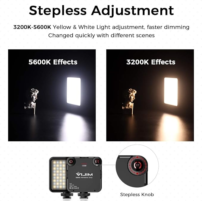 ULANZI VL-81 3000mAh Bi-Color LED Video Light w Softbox - 3200K-5600K+CRI95 Rechargeable Camera Light, 3 Cold Shoe Mount for DSLR/GoPro/Sony/Canon/iPhone, Vlog Filming TikTok Live & Photography - Image 3