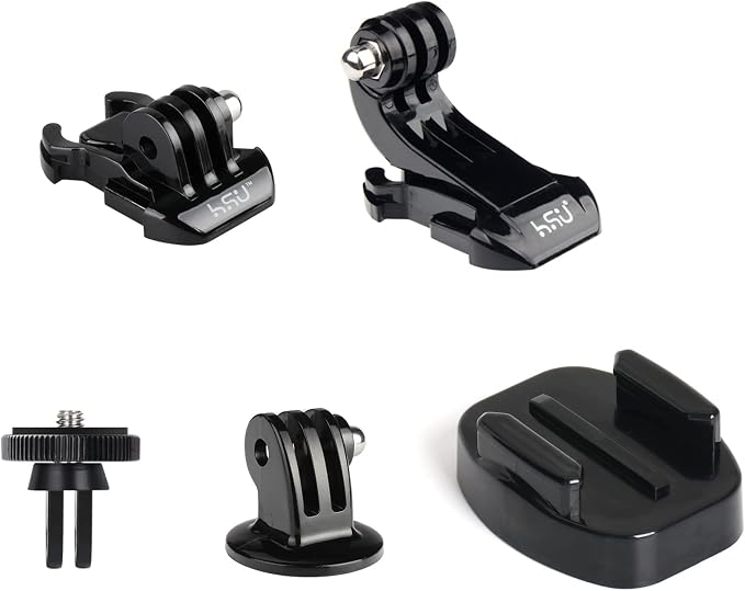 HSU Basic Adapter Grab Bag for GoPro (13pcs) | Including Quick Release Buckle, J-Hook Buckle, 3-Way Pivot Arms, Tripod Mount, Curved Extension Arm and Thumbscrews - Image 2