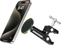 elitehood Magnetic Phone Clamp Mount, Universal Magsafe iPhone Holder Clip | Strong Magnetic, 360 Adjustable, Aluminum Clip On Phone Holder for Mic Stand/Golf Cart/Treadmill/Stroller Fit iPhone 17-12 by Builtyourelitelive