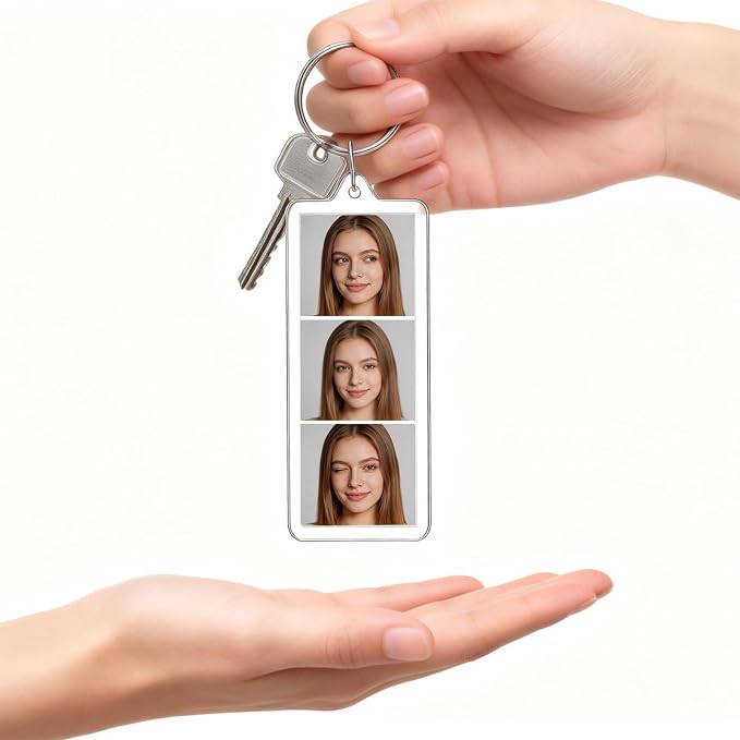 Acrylic Photo Keychain Bulk Set - Double Sided Picture Frame Keychain Holder - Image 4