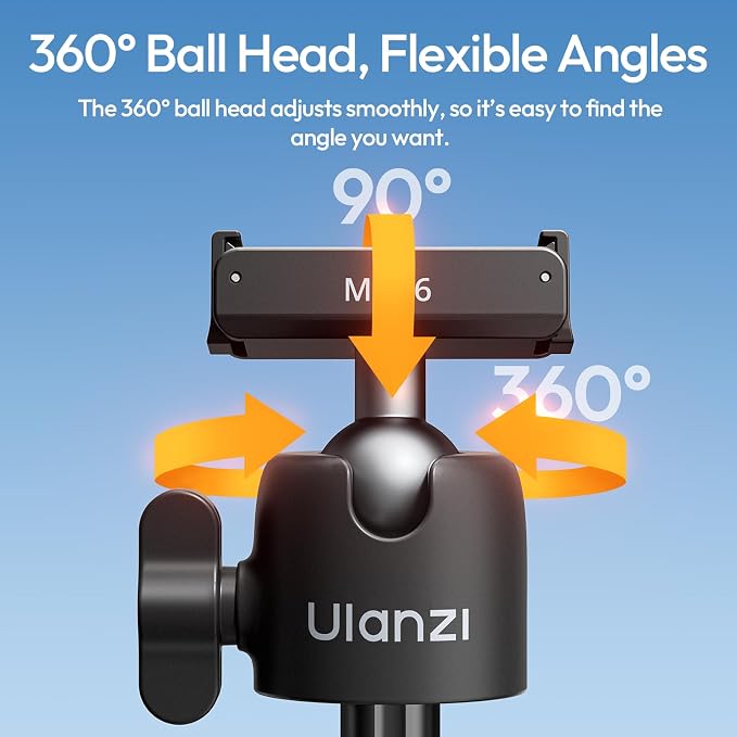ULANZI MT66 3-in-1 Quick Release Tripod for DJI Action 6/Nano/Xtra Atto | 3-in-1 Tripod Selfie Stick & Backpack Mount | Instant Magnetic Quick Release | 360° Ball Head | Portable 3.8oz Pocket Size - Image 7