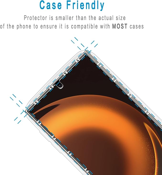 Screen Protector for Samsung Galaxy S24 Ultra Tempered Glass | Camera Lens Protector, Fingerprint ID Compatible, Anti Scratch, 2+2 Pack - Image 6