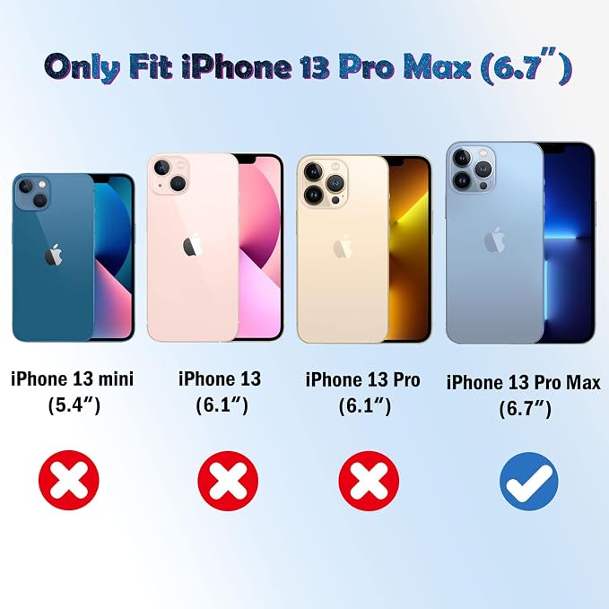 QHOHQ 3 Pack Screen Protector for iPhone 13 Pro Max 6.7" with 3 Pack Tempered Glass Camera Lens Protector, Ultra HD, 9H Hardness, Scratch Resistant, Easy Install - Case Friendly - Image 2
