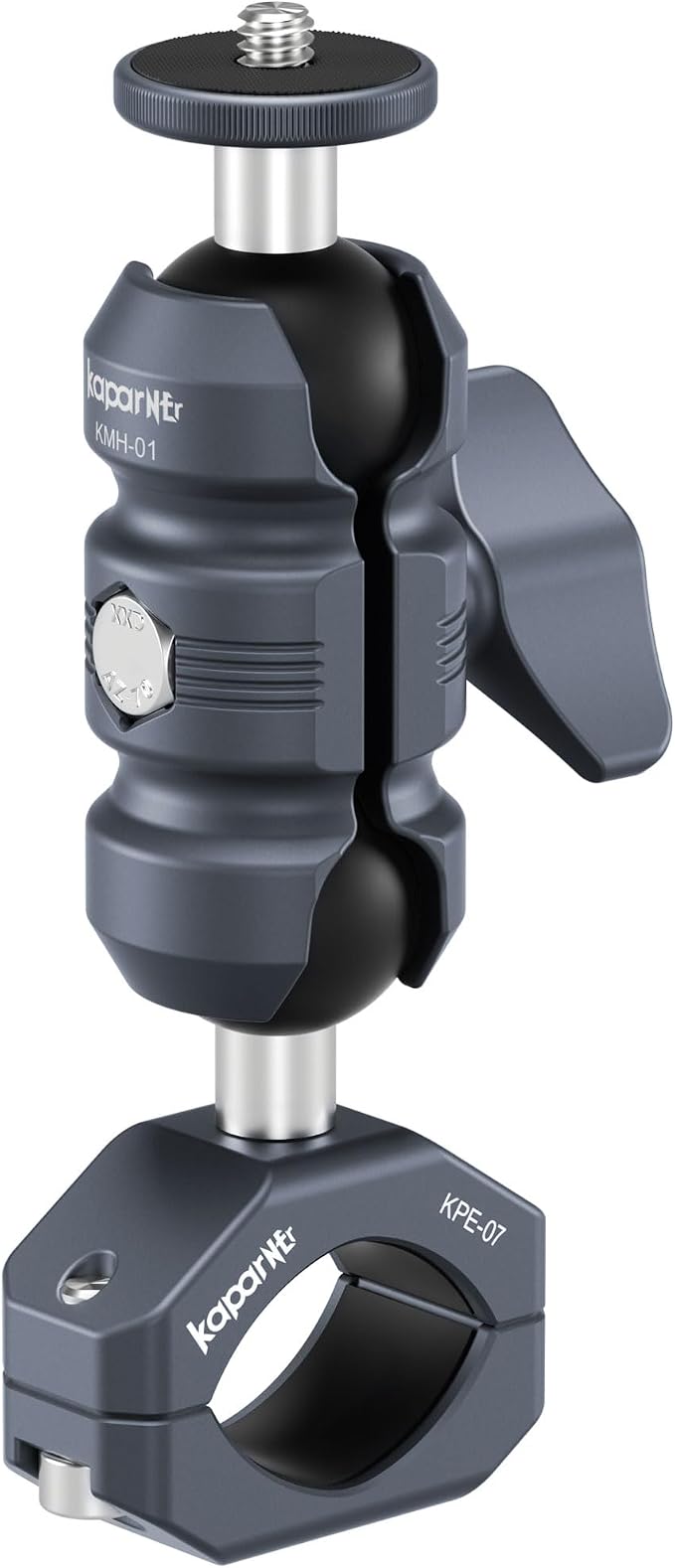 Sport Camera Holder with 1/4" Thread Ball Adapter, Install 22-32mm Diameter Round Bars, 25mm Ball, Aluminum, U-Bolt Base for ATV/Scooter Handlebar (KCB-2) - Image 7