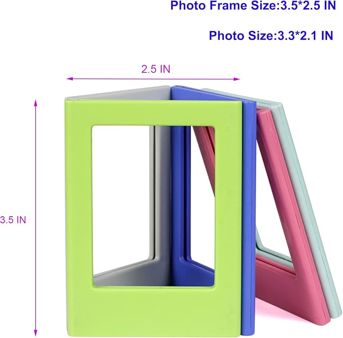 24 Pack Magnetic Picture Frame 2x3 Picture Frame Mini Picture Frames Set For Polaroid Frame Instax Frame Photo Frames for Refrigerator Wallet Size Picture Frames Shantmay - Image 6