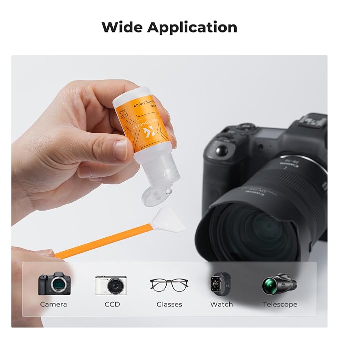 K&F CONCEPT 20ML*2 Spray and Sensor Cleaner Kit, Lens Cleaner | Efficient Cleaning,Safe Formula Cleaner,Easy to Carry and Store,for All Sensors and Critical Optics,Cameras,Laptops,MW01 - Image 7