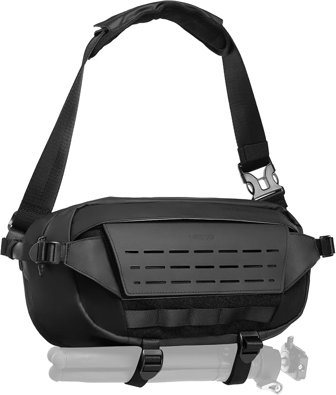 ULANZI 9L Camera Sling Bag, Water-Resistant Camera Case with Tripod Holder | DSLR/SLR/Mirrorless Camera Bags Crossbody for Photographers Video Photo Live Pov Vlog Photography Accessories- Black by ulanzi