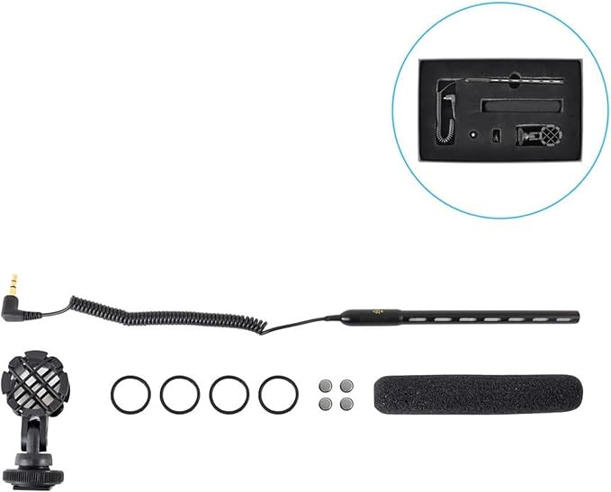 Pyle Camera-Mount Shotgun Microphone, Back Electret Condenser, Line-Gradient Pattern, 3.5mm Connector, 42dB Sensitivity, 50Hz-18kHz, Windscreen & Mic Holder, On-Camera Condenser Mic for Clear Audio - Image 5