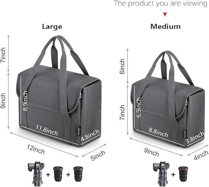 S-ZONE Waterproof Shockproof Foldable Camera Insert Bag Lens Cases Canon Nikon | Raindrop Proof, Fits in a Backpack, Suitable for DSLR/SLR Camera - Image 2