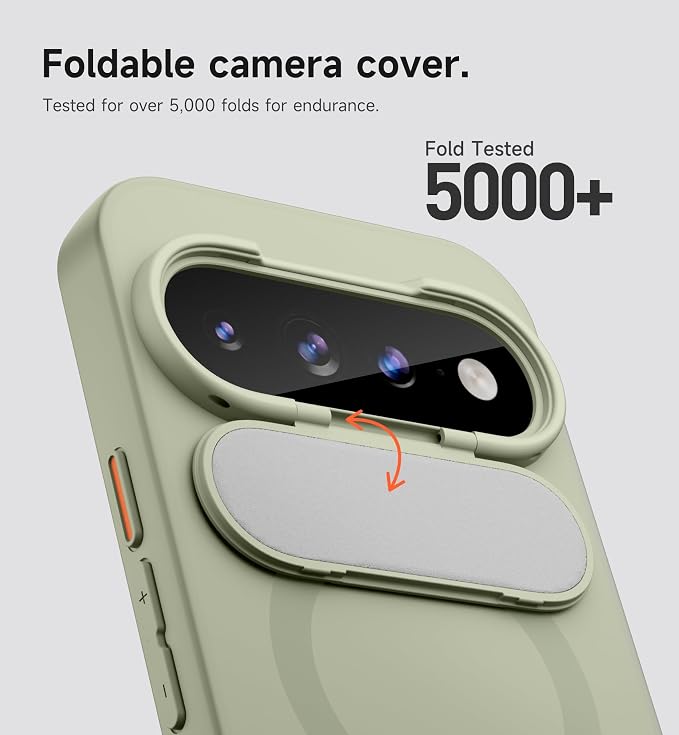 SURITCH for Google Pixel 11 Pro XL Phone Case, Compatible with MagSafe, Protective Cover with Camera Cover & Adjustable Metal Kickstand for Pixel 11 Pro XL 2026 -Sage Green - Image 4