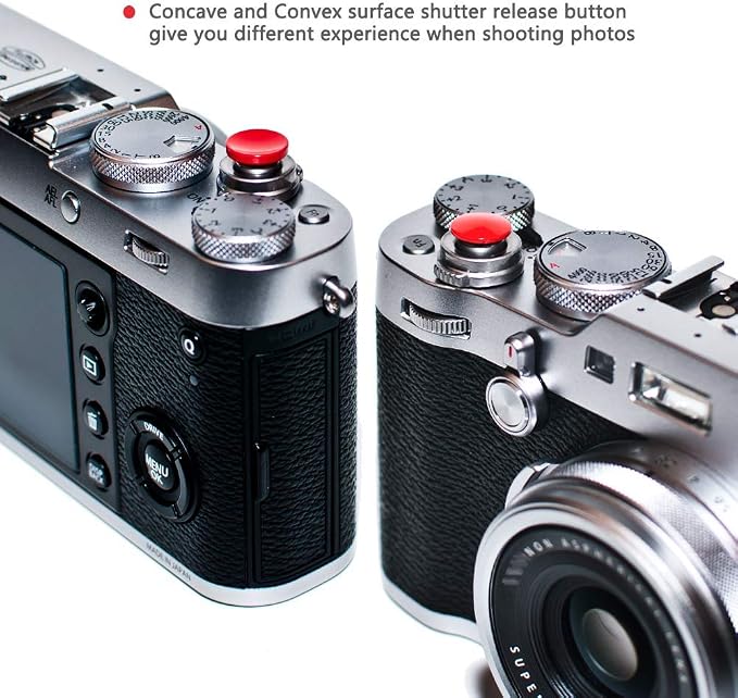 Red Metal Soft Shutter Release Button | Delicate Camera Shutter Button 11mm Concave 10mm Convex Surface(2 Pack) - Image 9