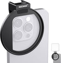 NEEWER 67mm Phone Filter Mount, Adjustable Threaded Lens Filter Clip with Cold Shoe Mount Compatible with iPhone 17 16 15 Pro Max Plus 14 13 Samsung Galaxy S25 Ultra S24, LA006 by Neewer
