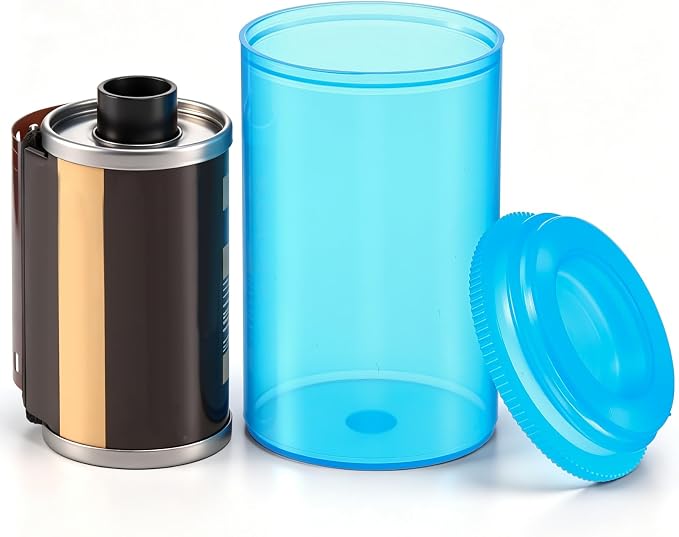 Jovitec 100 Pcs 35mm Film Canisters with Lids Empty Storage,Blue | Clear Plastic Holder for Beads Fish Hooks, Camera Reel Containers Craft Supply Organizer with Caps - Image 8