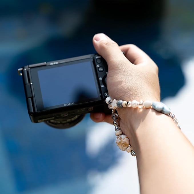Beaded Camera Wrist Strap Cute Digital Camera Charm Strap, Phone Charm Wristlet Strap for Camera Accessories - Image 3