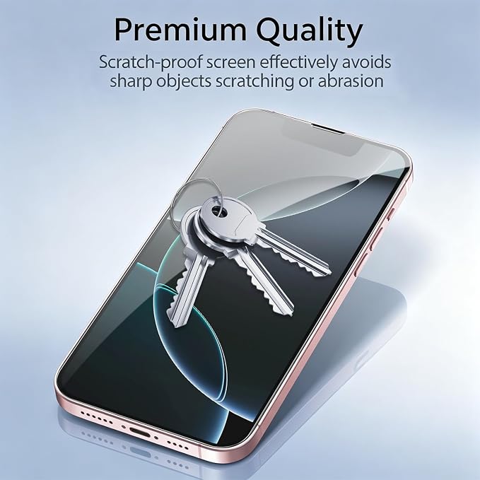 3 Pack Privacy Screen Protector for iPhone 13 +3 Pack Camera Lens Protector with Tempered Glass,Sensitive Touch and Screen Protection - Image 6