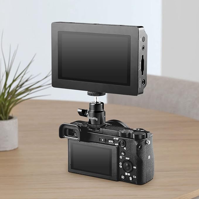 SmallRig 1/4" Camera Hot Shoe Mount, Ballhead Tripod with Additional 1/4" Screw, 2pcs Pack - 2059 | 1/4" Screw to Hot Shoe Adapter, Ballhead for 360° Adjustment, Includes Extra 1/4" Screw, 2pcs, Maximum Load 3kg - Image 2