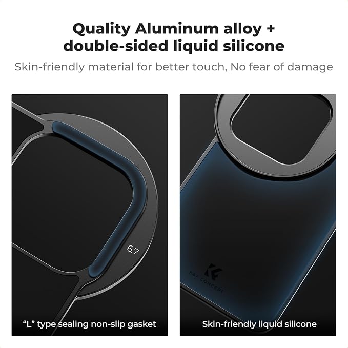 K&F CONCEPT 6.7inch Lens Filter Mount Adapter with 67mm ND2-32 Filter | Magnetic, Compatible with iPhone 16/15/14/13/12 Pro Max, 16/15/14 Plus, FA201 - Image 4