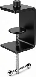 KB47 Table Microphone Clamp Mount, 5/8-27 Male and 3/8-16 Female Threads | Heavy-Duty 1-Pack Desk Mic Stand Base for Boom Arms and Goosenecks, Fits Thick Desks up to 2.36 in, Includes 2 Thread Adapter by Angksorm