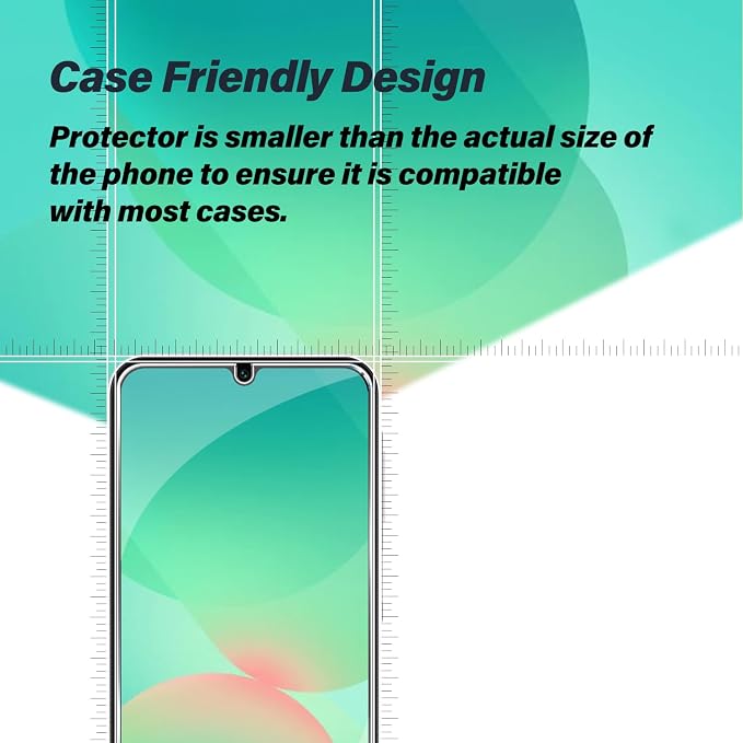 BIGFACE Galaxy A26 Tempered Glass Screen Protector + Camera Lens Protector [2 + 2 Pack][Case Friendly][Anti-Scratch][Ultrasonic Fingerprint Unlock] HD Protective Film for Samsung Galaxy A26 - Image 5