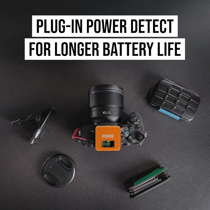 RØDE Wireless GO (Gen 3) – Compact Wireless Mic – Pristine Audio, 32-bit Float Recording, Automatic Level Control, for Phones, Cameras and Computers (Orange) - Image 8
