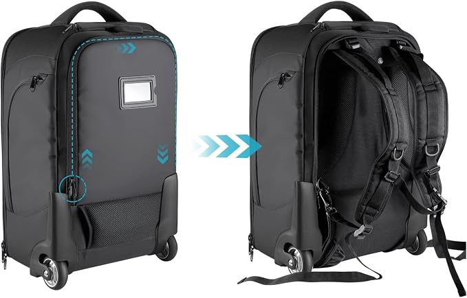 NEEWER Convertible Rolling Camera Backpack for SLR/DSLR and Accessories | NW3300, Black - Image 7
