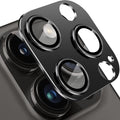 for iPhone 15 Pro and iPhone 15 Pro Max Camera Lens Protector, Anti-Scratch Tempered Glass Len Screen Protector Shockproof Full Protective Camera Cover Case Friendly Lens Cover-Black by Hsefo
